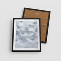 Plakat w ramie 40x50 - Trójwymiarowa geometria - geometria, 3d - rama czarna