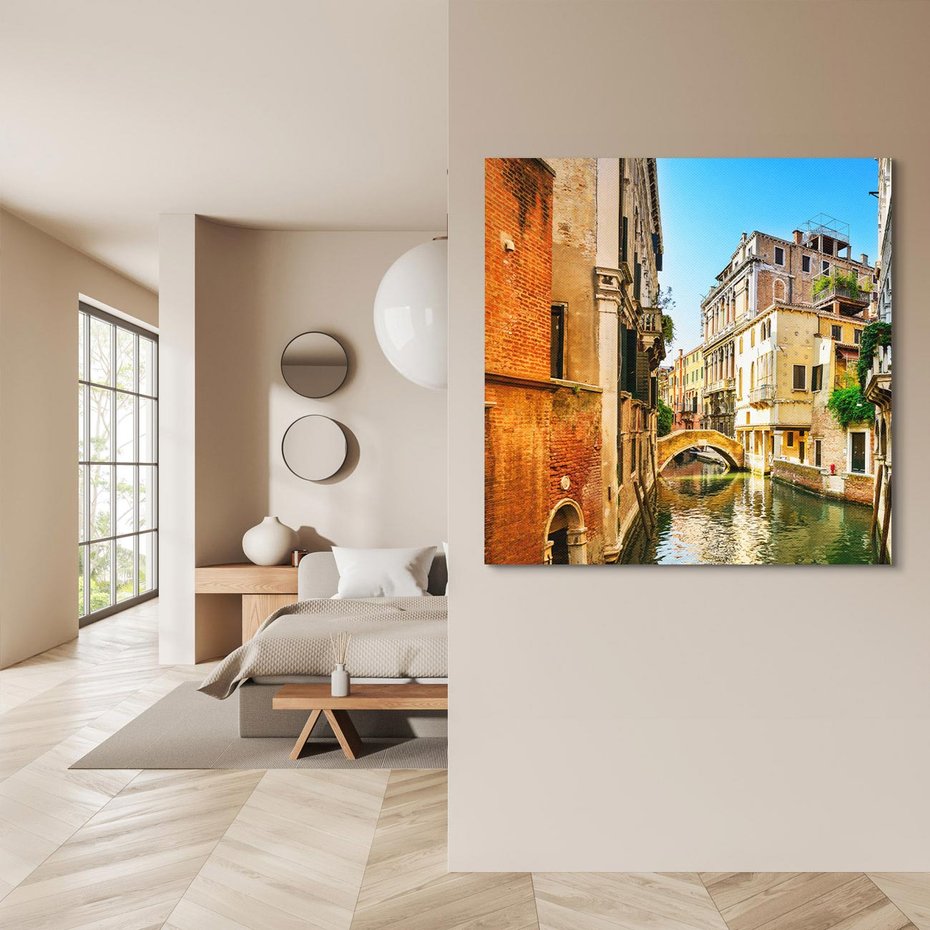 Obraz na płótnie 30x30 - Magia Kanałów Weneckich - Wenecja, kanały