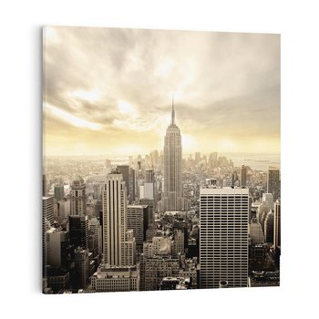 Obraz na płótnie 40x40 - Magia Manhattanu: miasto, które nigdy nie śpi - Manhattan, NY