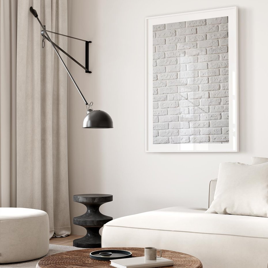 Plakat bez ramy 21x30 - Wymiarowa Struktura - ściana, cegła