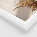 Plakat w ramie 40x50 - Swobodne trawy boho - boho, suche - rama biała