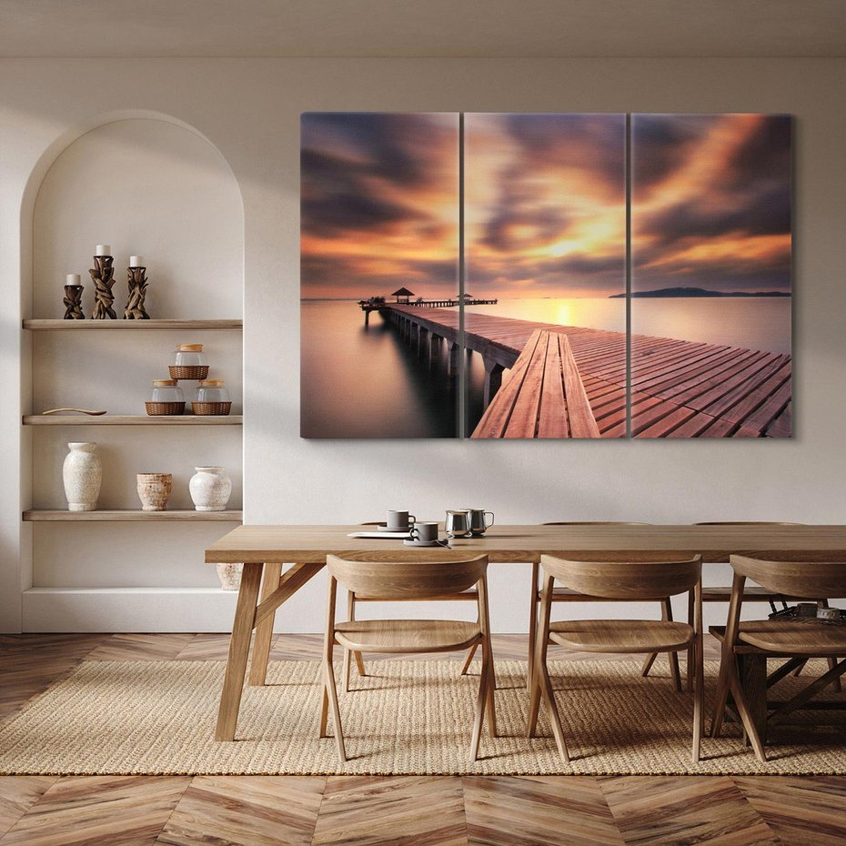 Obraz na płótnie 120x80 - Marina nad Oceanem - Tajlandia, marina