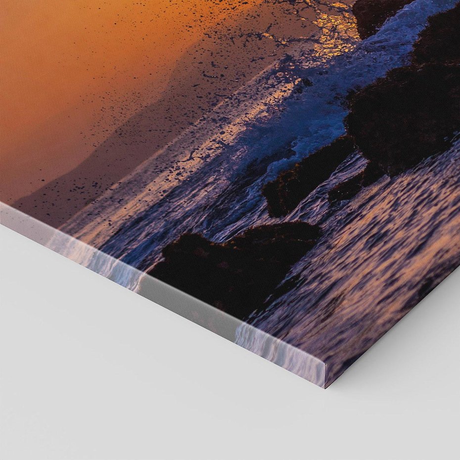 Obraz na płótnie 70x50 - Morze, fale i skały - morze, fale