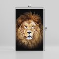 Obraz na płótnie 50x70 - Król zwierząt w majestatycznym stylu - lew, król