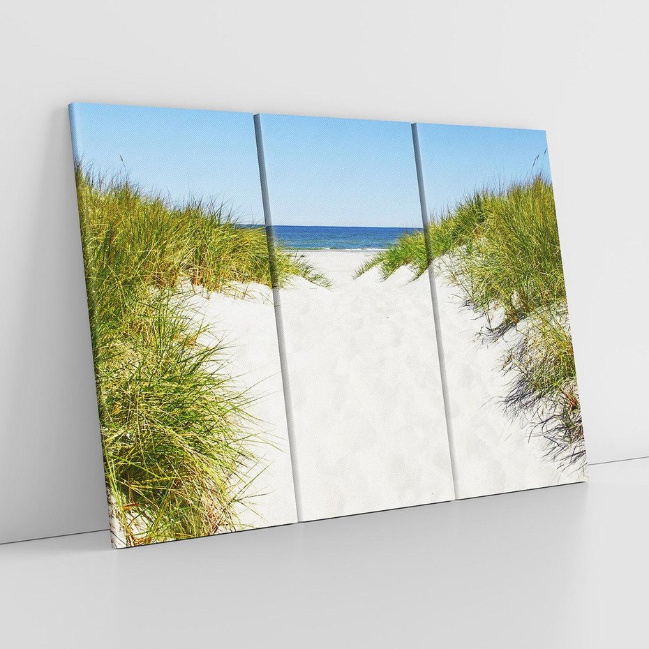 Obraz na płótnie 120x80 - Relaks nad Morskimi Wzgórzami - plaża, wydmy