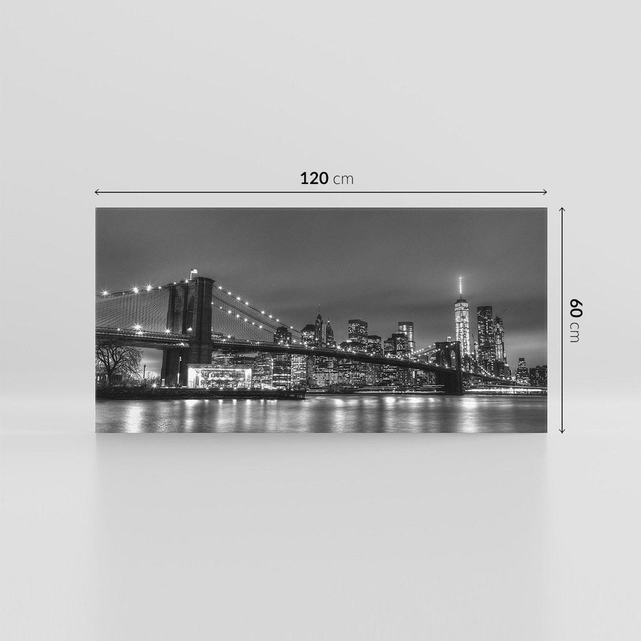 Obraz na płótnie 120x60 - Miasto, które nie Śpi - most, Nowy Jork