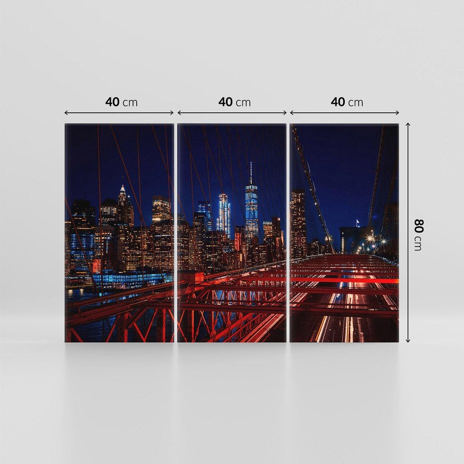 Obraz na płótnie 120x80 - Most w Nowym Jorku - Manhattan - most, Nowy Jork