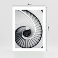 Plakat bez ramy 30x40 - Nowoczesne Schody: Kręcone Piękno - nowoczesna architektura, kręcone schody