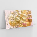 Obraz na płótnie 100x50 - Blask Natury - złote, liście