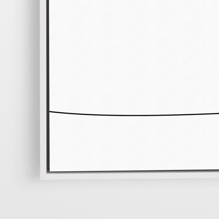 Obraz w ramie 120x80 - Koci Szkic - szkic, line art - rama biała