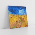 Obraz na płótnie 30x30 - "Wheatfield with Crows" (1890) Vincent van Gogh - Reprodukcja - reprodukcja, obraz na płótnie