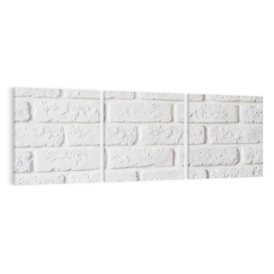 Obraz na płótnie 120x40 - Wymiarowa Struktura - ściana, cegła