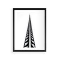Plakat w ramie 30x40 - Majestatyczna Architektura - wysoki, strzelisty wieżowiec - rama czarna