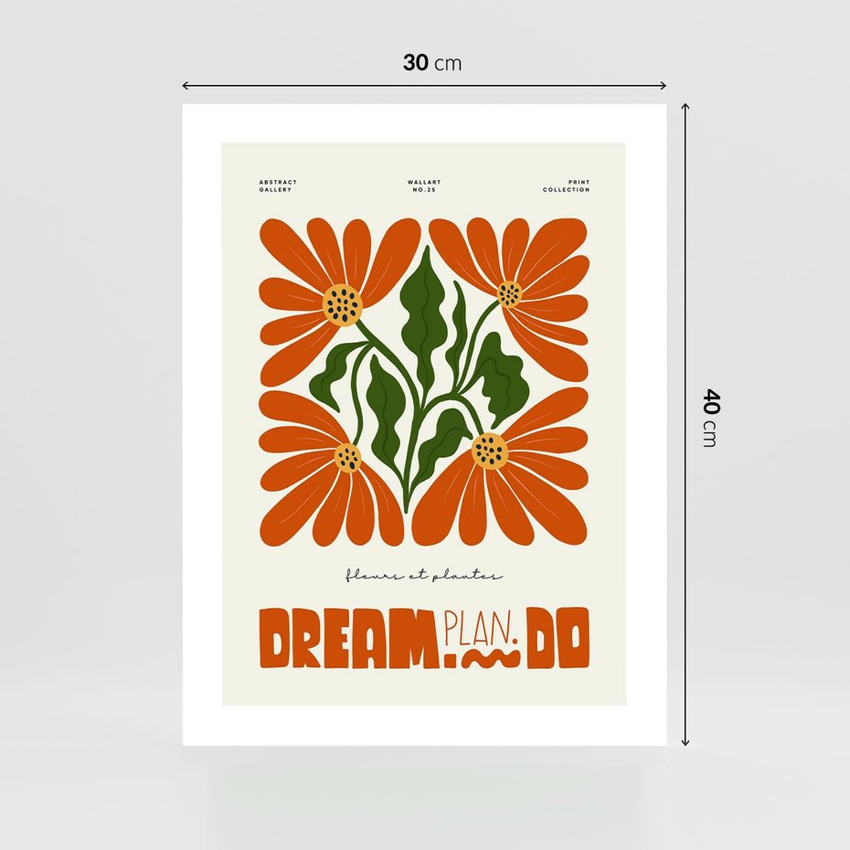 Plakat bez ramy 30x40 - Księga Abstrakcji - sztuka nowoczesna, kolorowe kwiaty