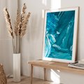 Plakat w ramie 30x40 - Wyrazista abstrakcja w akwareli - abstrakcja, akwarela - rama drewno