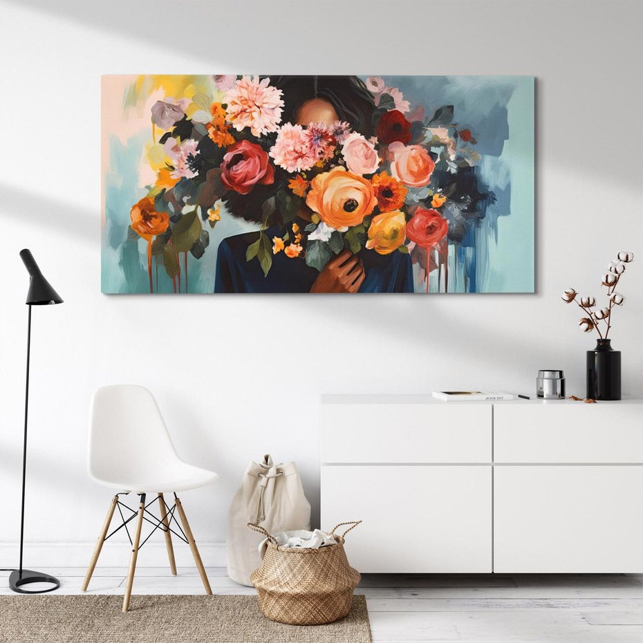 Obraz na płótnie 120x60 - Ukryte Emocje - obraz, akwarela