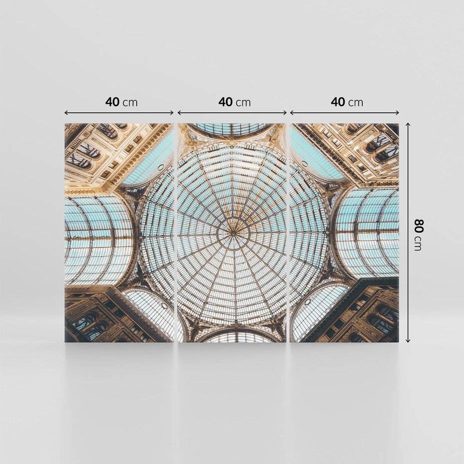 Obraz na płótnie 120x80 - Magia Sklepienia - sklepienie, szklany dach