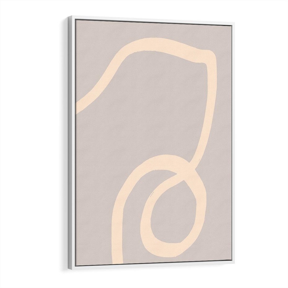 Obraz w ramie 80x120 - Wystylizowana Rewolucja - minimalistyczny obraz, nowoczesny - rama biała