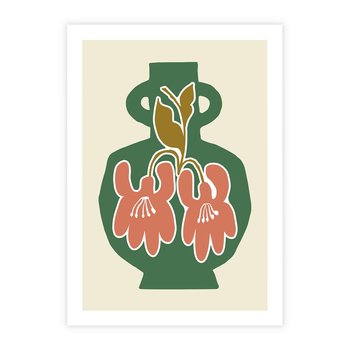 Plakat bez ramy 50x70 - Kreatywne Impulsy - boho styl, wazon