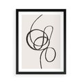 Plakat w ramie 50x70 - Migotliwa Kreatywność - abstrakcyjne szkicowane linie, minimalizm - rama czarna