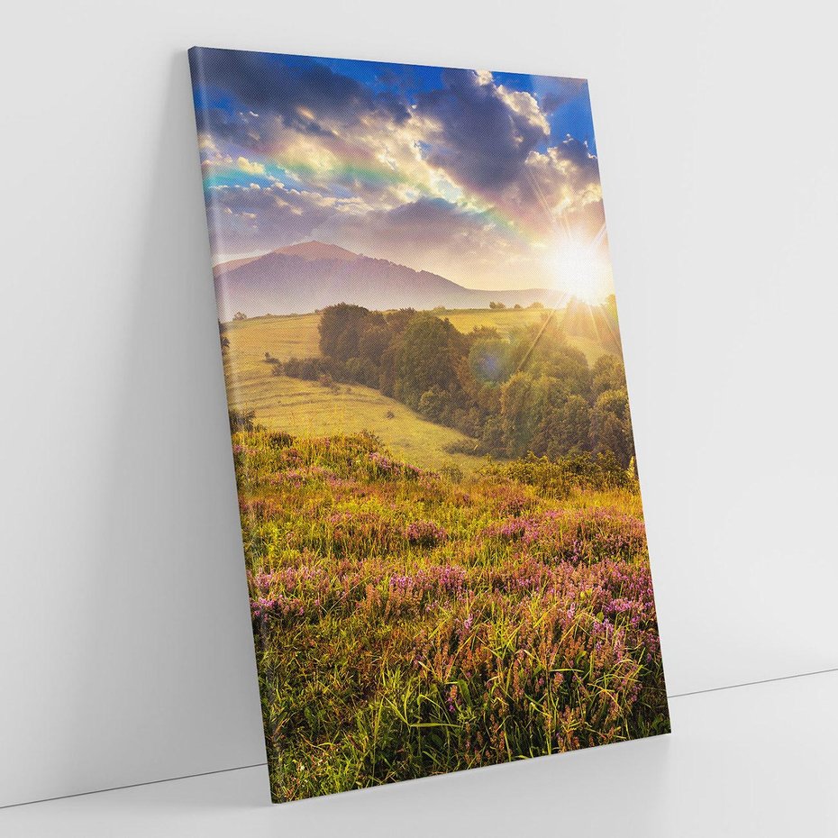 Obraz na płótnie 80x120 - Pejzaż na łące - pejzaż, łąka