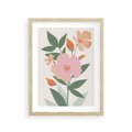 Plakat w ramie 30x40 - Kwiatowe Nastroje - kwiat, sztuka nowoczesna - rama drewno