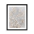 Plakat w ramie 40x50 - Białe Drobne Kwiaty - gipsówka, białe drobne kwiatki - rama czarna
