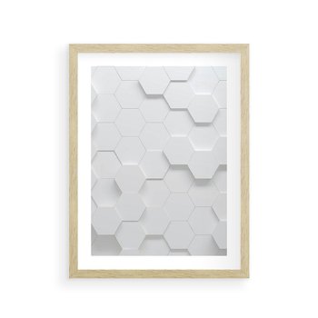 Plakat w ramie 30x40 - Intrygujący Wymiar - geometria, 3D - rama drewno
