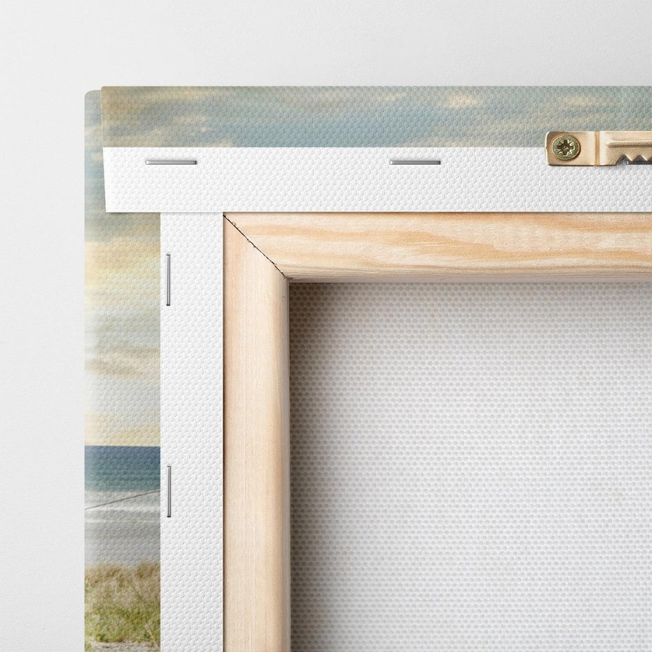 Obraz na płótnie 80x120 - Błękitne morze na pomostach - morze, pomost