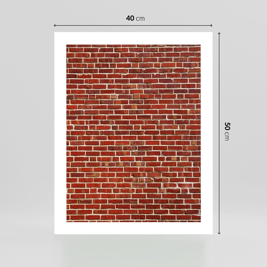 Plakat bez ramy 40x50 - Mur z Cegieł - cegły, mur