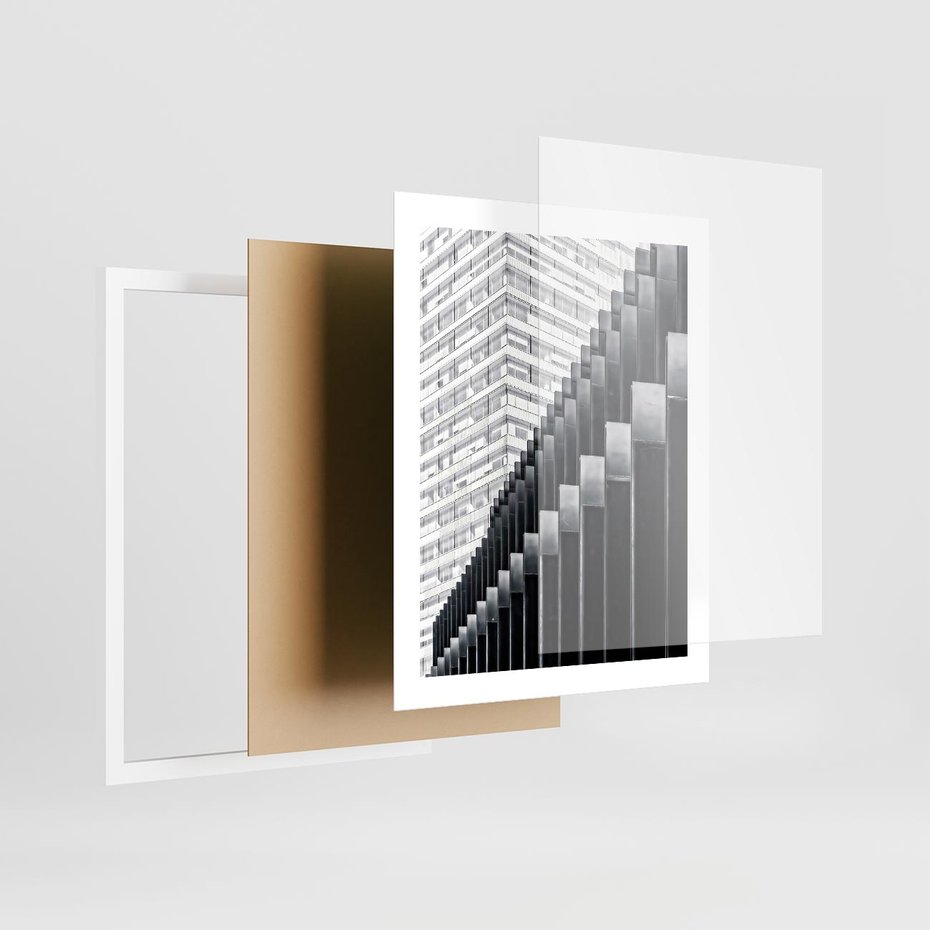 Plakat w ramie 40x50 - Architektura Stopniowa - architektura, budynki - rama biała