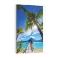 Obraz na płótnie 50x70 - Tropikalne palmy nad oceanem - palmy, ocean