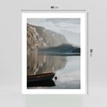 Plakat bez ramy 40x50 - Refleksje Natury - morze, łódka