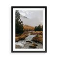 Plakat w ramie 50x70 - W Górskiej Dolinie - artystyczna fotografia, las - rama czarna