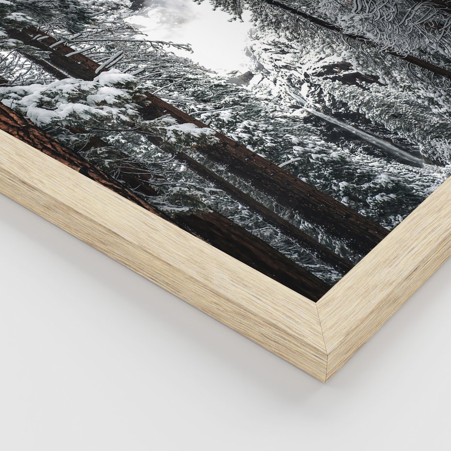 Zestaw obrazy w ramie 30x40 galeria - Zima, w, górach, las, widok - rama drewno