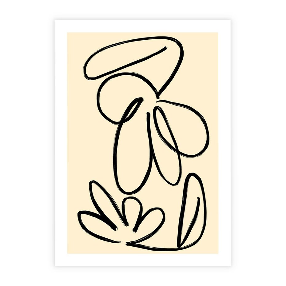 Plakat bez ramy 30x40 - Złamane Granice - abstrakcyjna sztuka, przypominająca kwiat