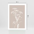 Plakat bez ramy 21x30 - Harmonijne Mini Boho - minimalistyczny delikatny obraz, beżowe odcienie