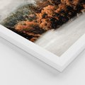 Zestaw obrazy w ramie 50x70 galeria - Krajobraz, góry, jesień, liście - rama biała