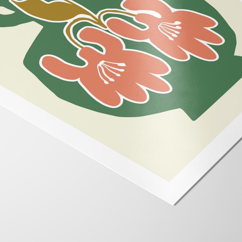 Plakat bez ramy 40x50 - Kreatywne Impulsy - boho styl, wazon