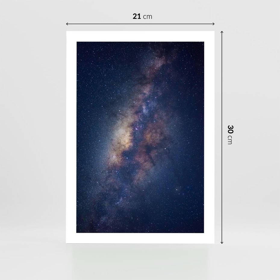 Plakat bez ramy 21x30 - Wśród Gwiazd - rozgwieżdzone niebo, droga mleczna