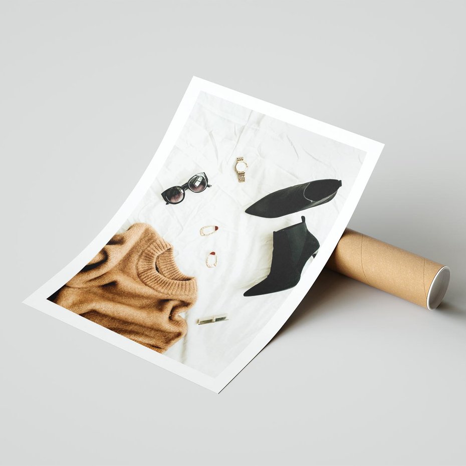 Plakat bez ramy 40x50 - Styl i Klasyka - modowa fotografia, sweter