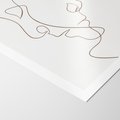Plakat bez ramy 30x40 - Jedna Linia, Dwie Twarze - minimalistyczny plakat, dwie twarze