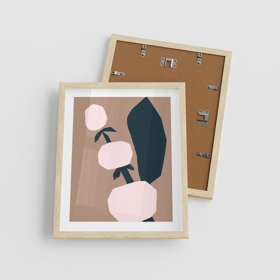 Plakat w ramie 40x50 - Harmonia Boho Ducha - abstrakcyjny obraz, plakat - rama drewno