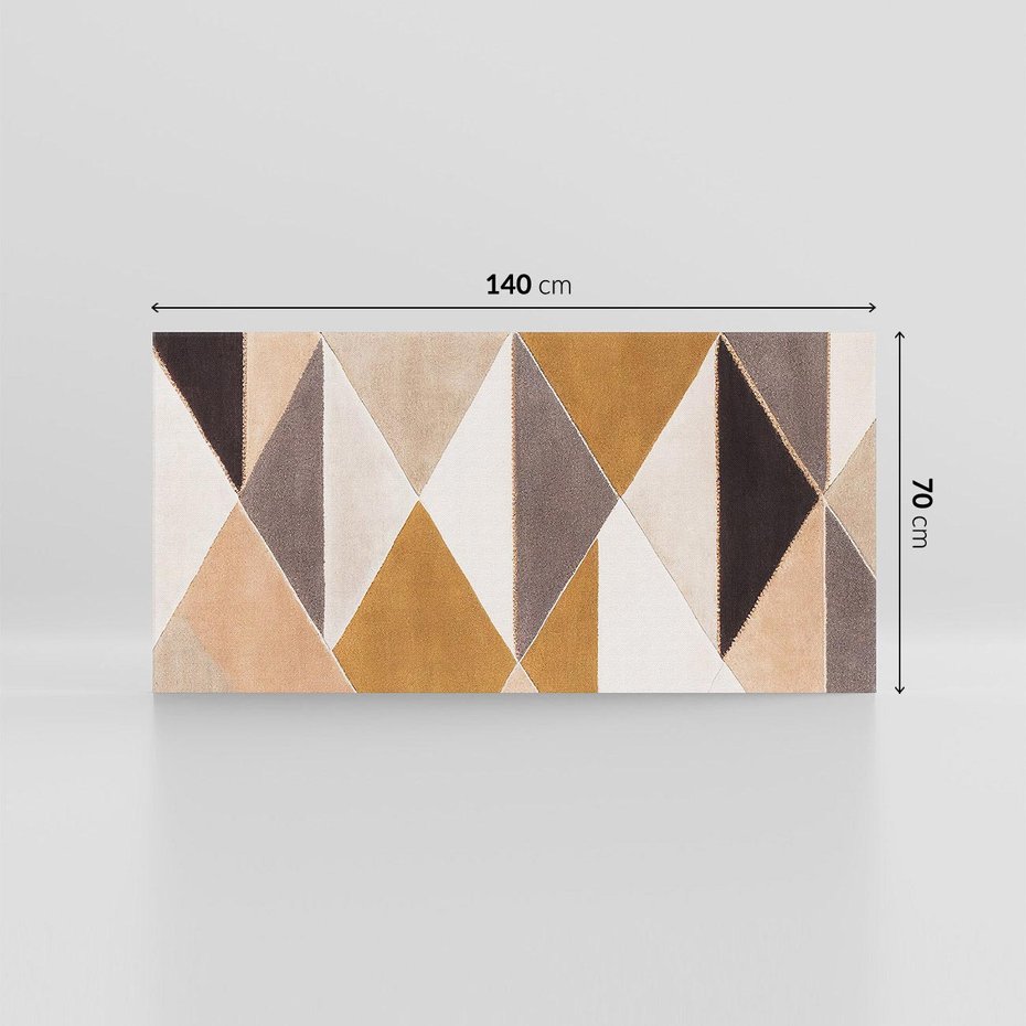 Obraz na płótnie 140x70 - Odblaski niespełnionych marzeń - kompozycja z trójkątów, mix kolorów ziemi