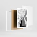 Plakat w ramie 50x70 - Współczesne Kształty - architektura, nowoczesne formy - rama biała