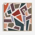 Obraz w ramie 80x80 - Modernistyczna Transcendencja - geometryczne kształty, mozaika - rama drewno