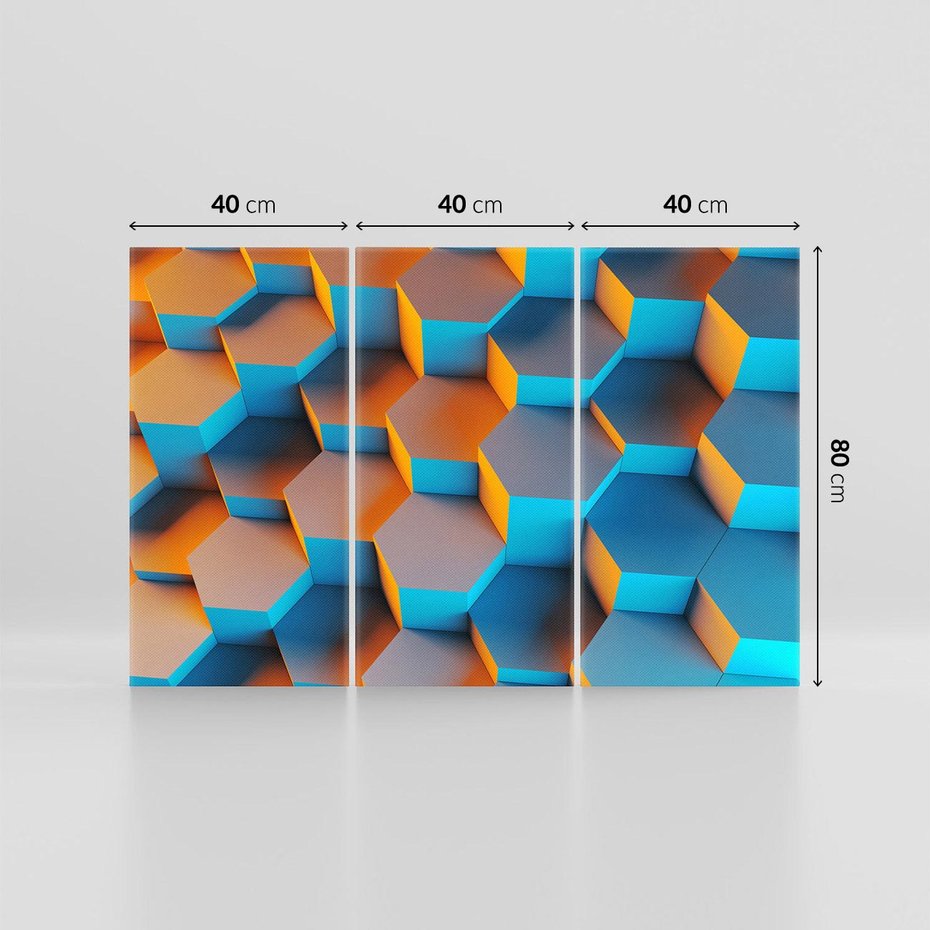 Obraz na płótnie 120x80 - Trójwymiarowa Gra - geometryczna, 3D