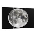 Obraz na płótnie 120x80 - Księżycowa Aura - zdjęcie, ogromny księżyc na czarnym tle