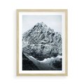 Plakat w ramie 50x70 - Surowość Gór - śnieg, zima w górach - rama drewno