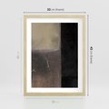 Plakat w ramie 30x40 - Kształty Urywane - mroczny plakat, nowoczesne wnętrza - rama drewno